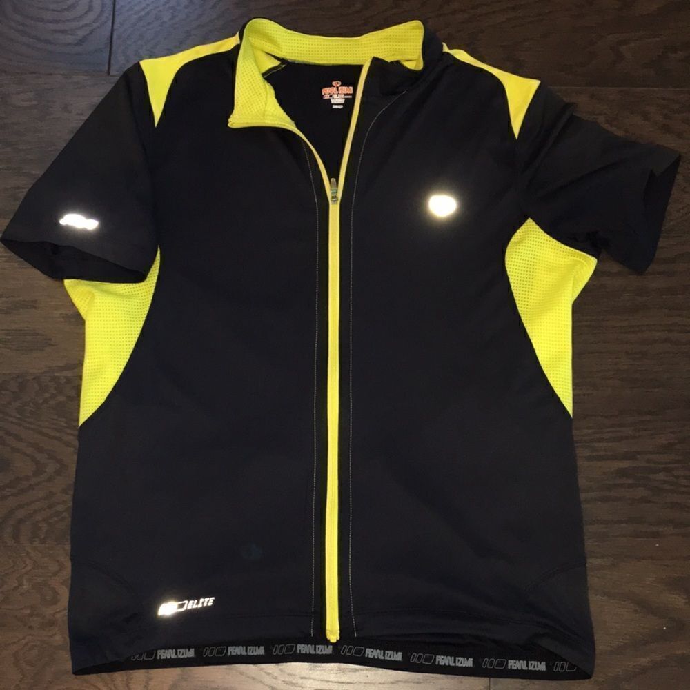 Full zipper Pearl Izumi touring 2 tone fleece racing bike cycling vest jacket L